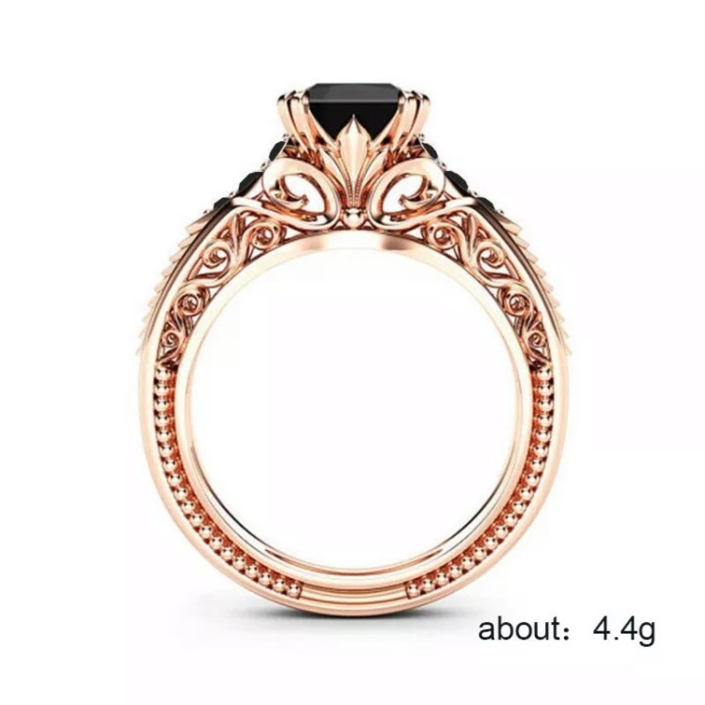 NEW S925 Black Sapphire & Rose Gold Filled - Picture 3 of 3